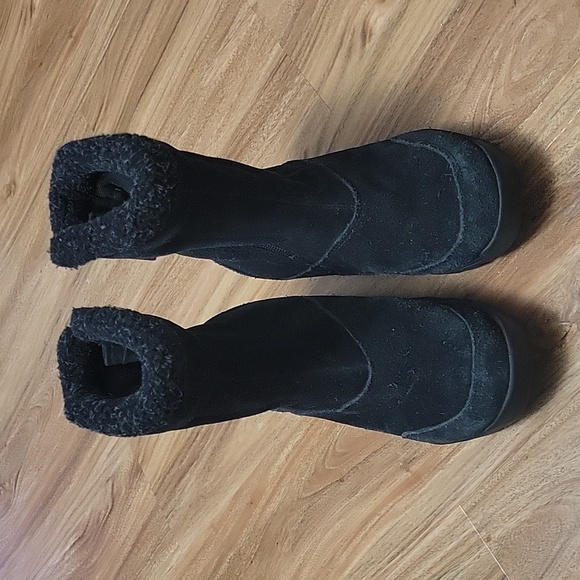 SOREL 'Water Fall' Black Suede Thinsulate Ultra Insulated Boots Women's Sz. 6 - Picture 2 of 13